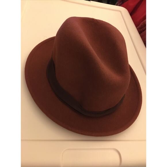 Bailey Tino Winters Elite Wool Felt Fedora Hat Burgundy Small - Picture 7 of 7